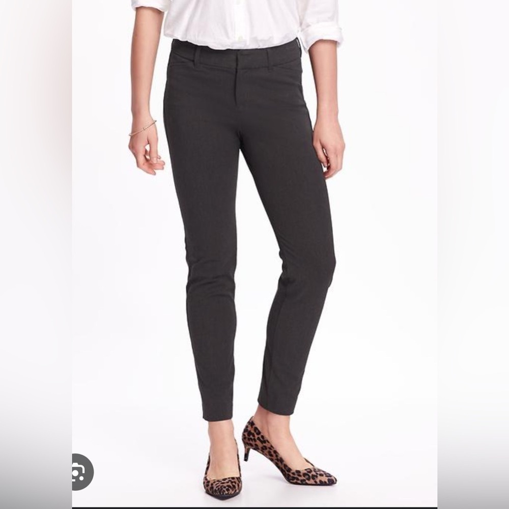 Old Navy Pixie High Rise Ankle Dark Heath Gray Pants Size 12.